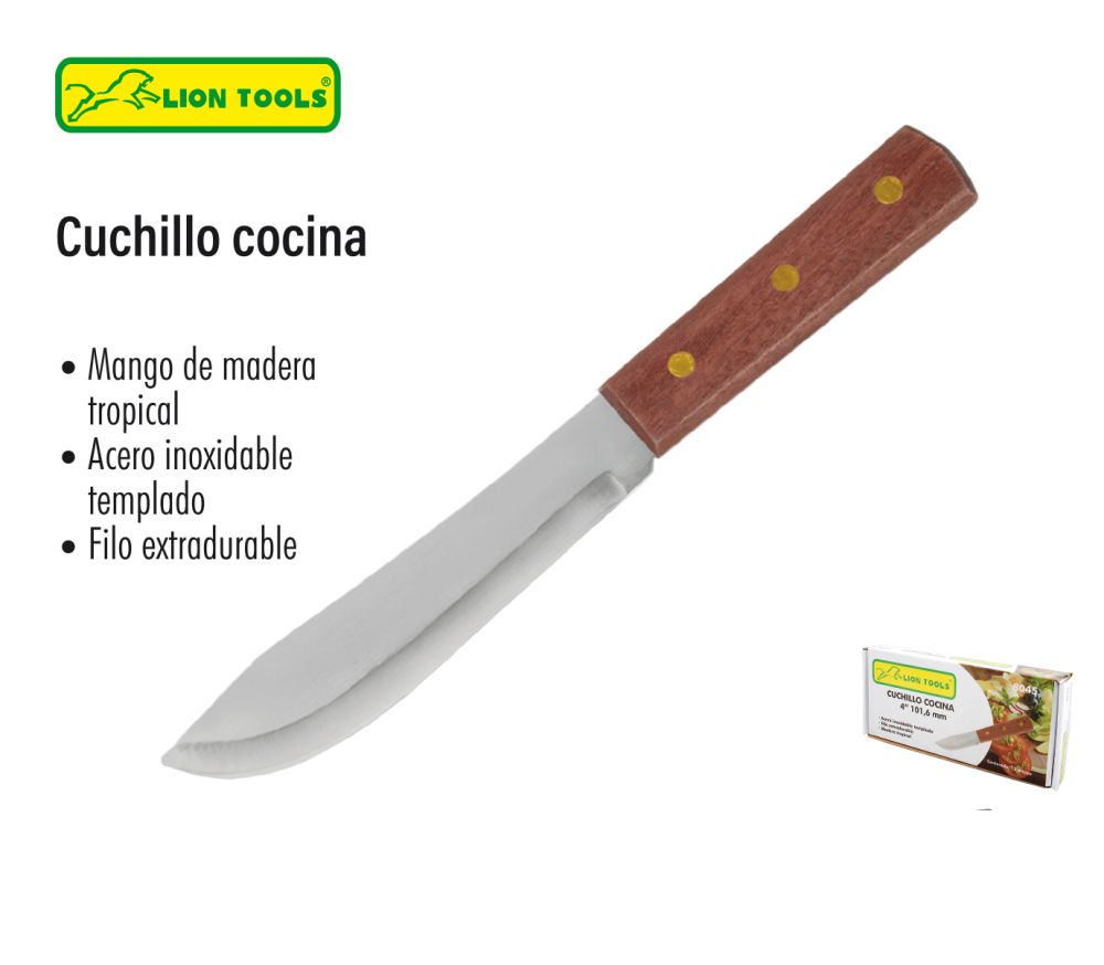  Cuchillo cocina mango madera 7 LION TOOLS